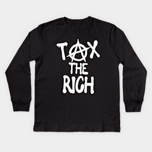 TAX THE RICH BILLIONAIRES Kids Long Sleeve T-Shirt